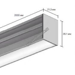 Врезной алюминиевый профиль для светодиодных лент LD profile – 34/2, 31027